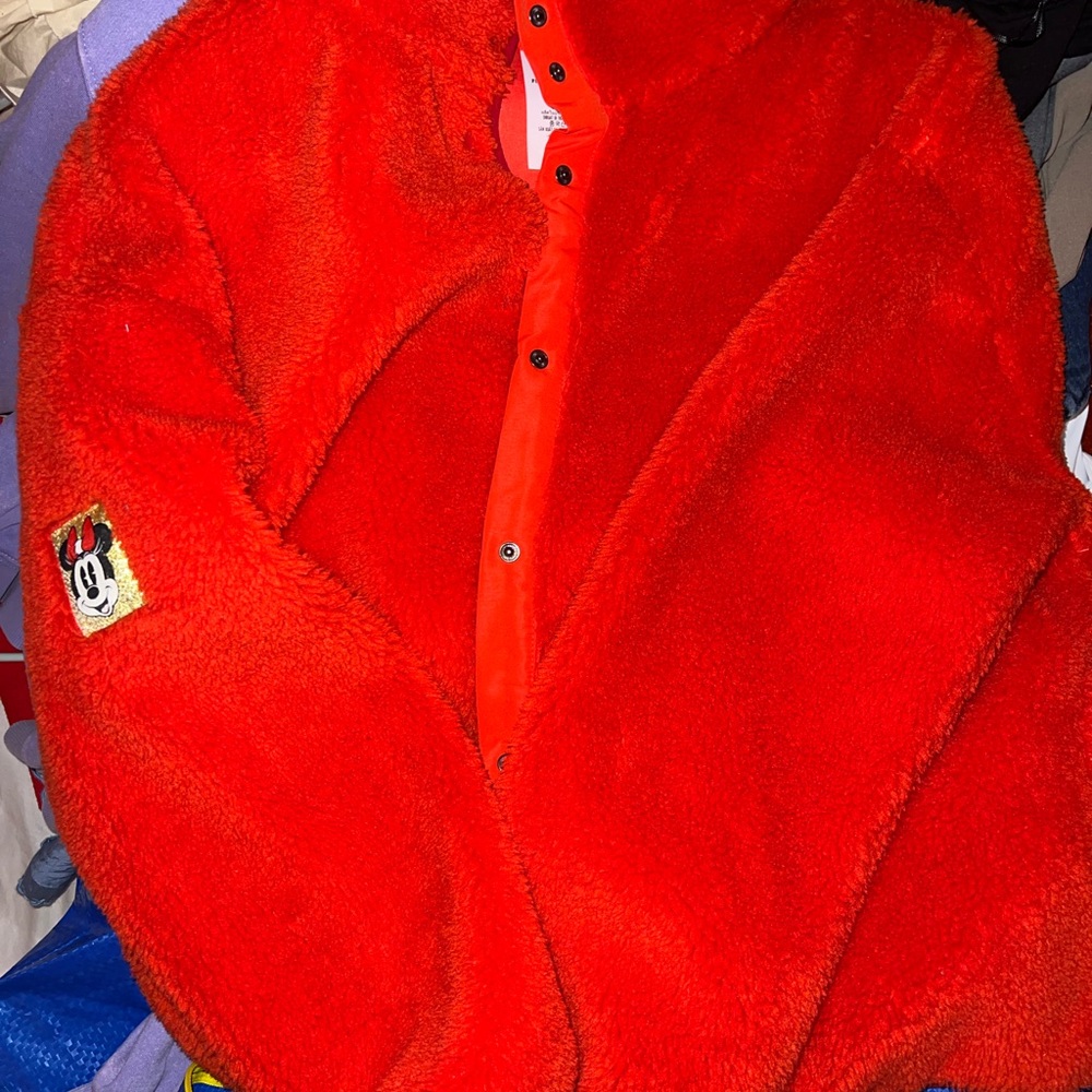 Disney Minnie Red Fleece Jacket with Character Patch